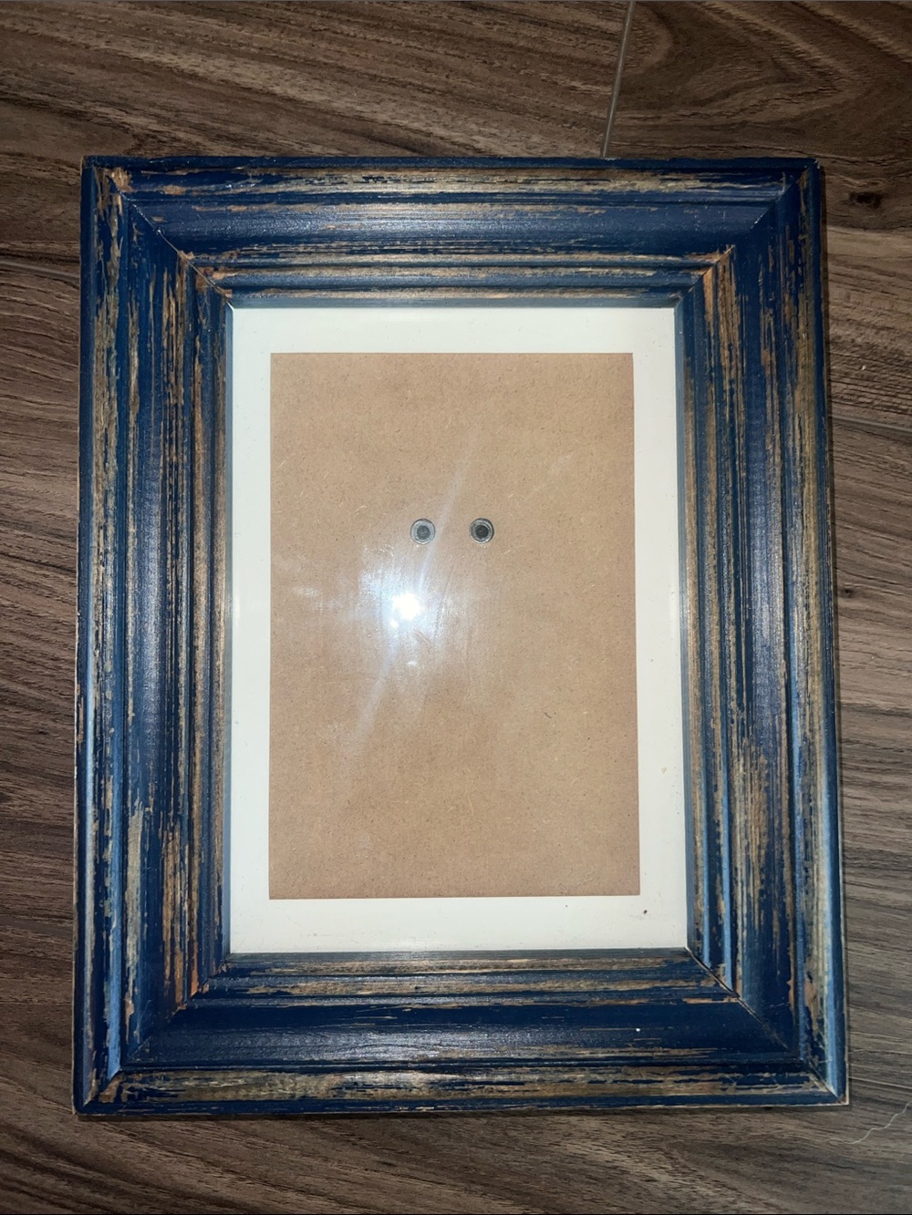 4x6 Distressed Navy Blue Wood Picture Frame - Home Accents